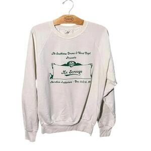 Vintage 1985 Mr Scrooge Theater Sweatshirt Southview Drama Dept large